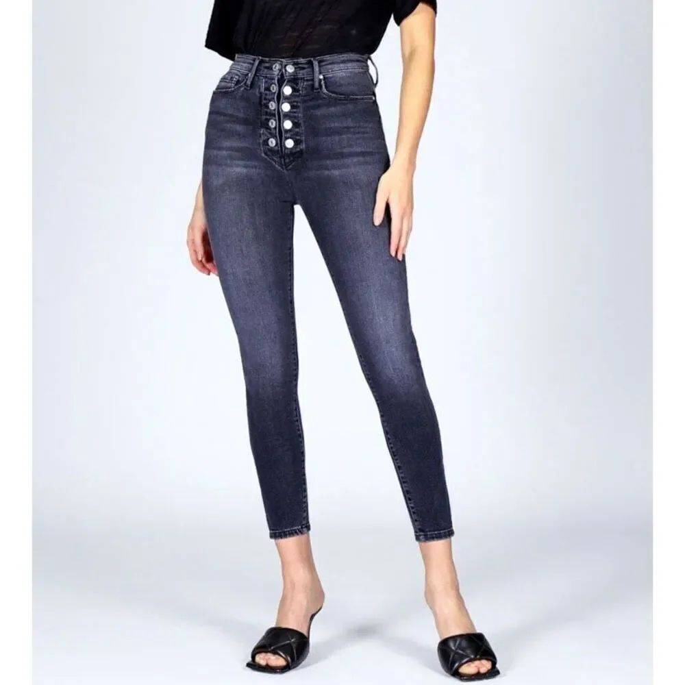Black Orchard Los Angeles BRIDGET DOUBLE BUTTON SKINNY - DYNAMITE jeans 25 NWT